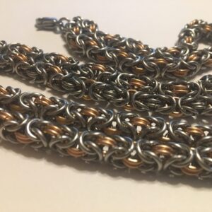 Bracelet & Necklace Set - Bronze and Stainless Steel